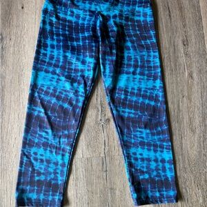 Tie-Dye Leggings - Blue and Black